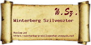 Winterberg Szilveszter névjegykártya
